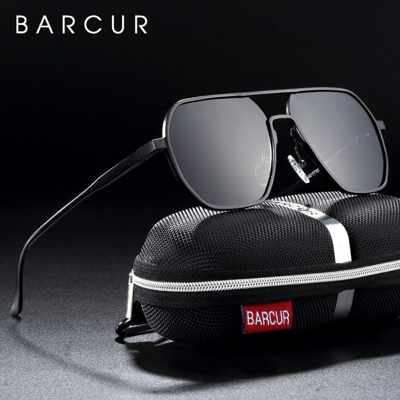 BARCUR Aluminium Magnesium Square  Minimalist  Sunglasses for Men Sun glasses for women oculos - KiwisLove