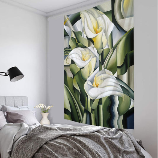 Botanical Wildflower Tapestry Wall Hanging Flower Reference Chart Hippie Bohemian Tapestries Colorful Psychedelic Home Decor - KiwisLove