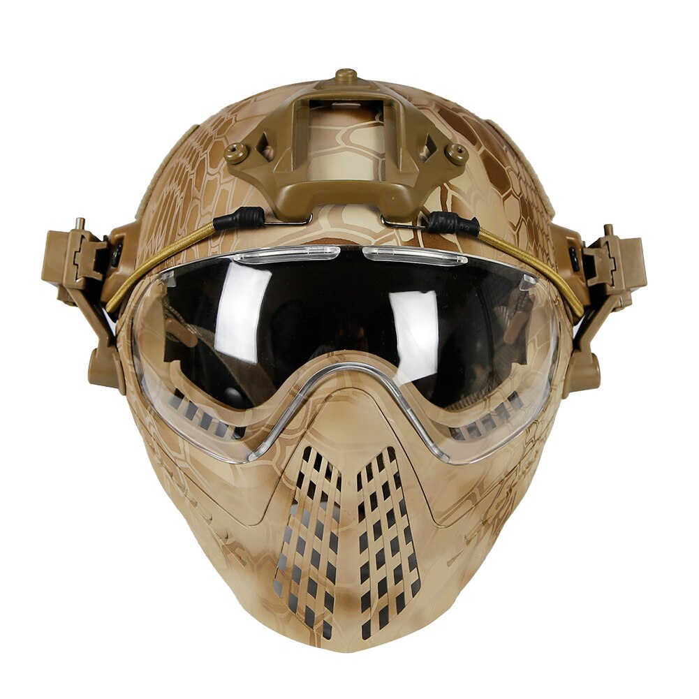 Tactical Helmet Military Airsoft Full Face Protection Helmet for Motorcycle Cycling Hunting Riding Outdoor Activities - KiwisLove
