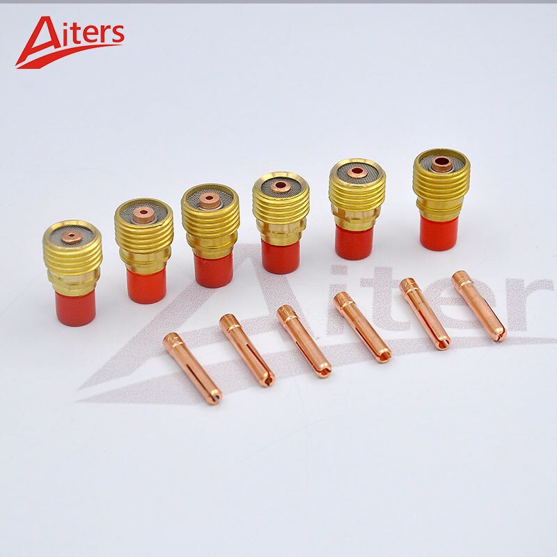 Welding Torch Small Stubby Gas Lens and Pyrex Glass Cup Kit For WP-9/20/25 40PCS Alumina Nozzle Cups TIG Accessories - KiwisLove