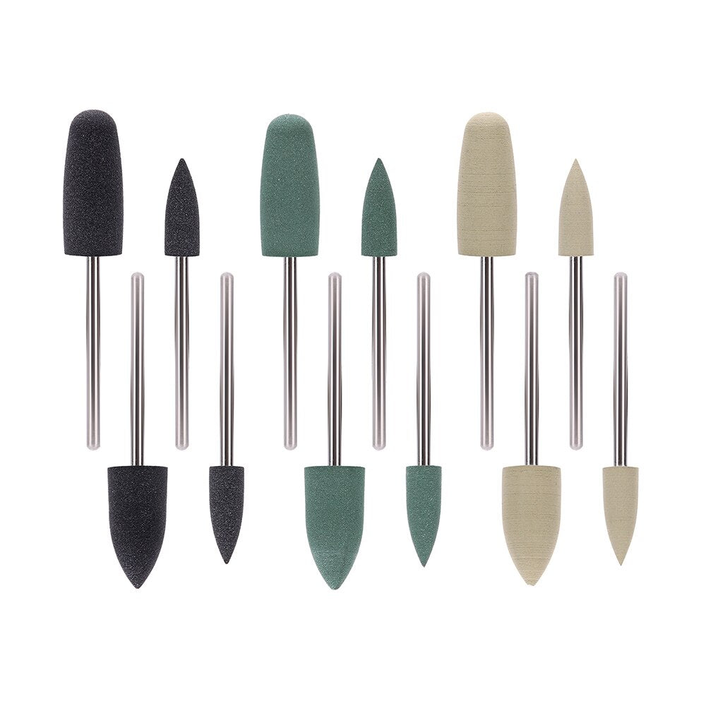 12pcs/kit Dental Diamond Burs Hidden Resin Base Polishing Kit for Low Speed HP 0412 - KiwisLove