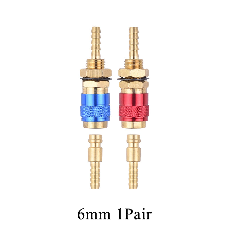 6mm 8mm 10mm Water Cooled Air Cooled Gas Water Adapter Quick Connector Fitting For MIG TIG Welding Torch Plug - KiwisLove