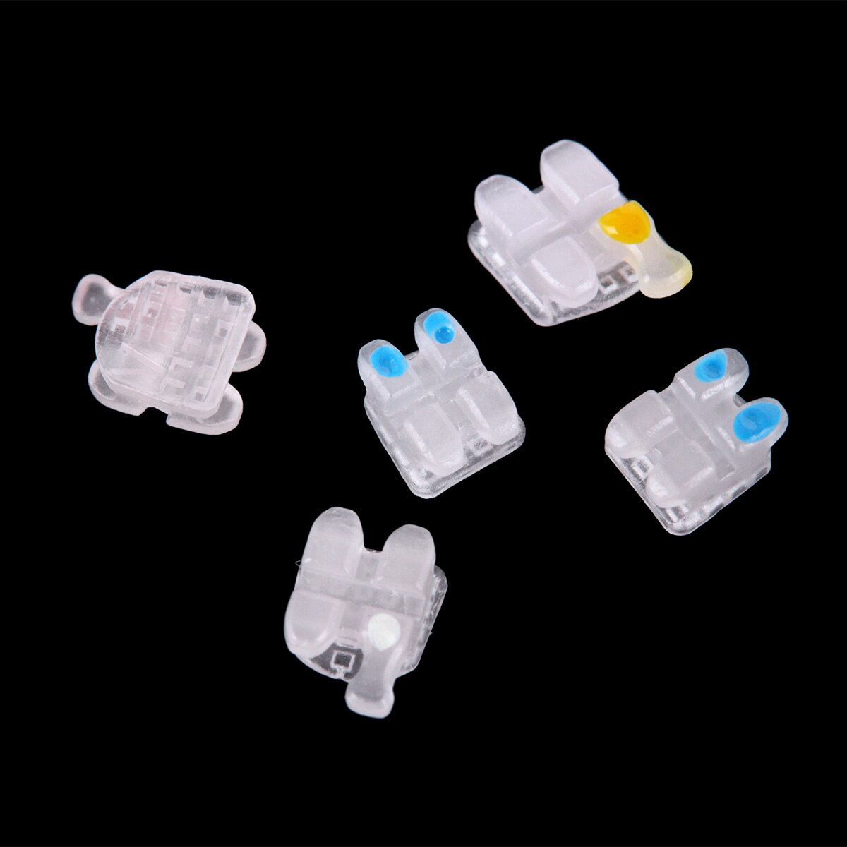 AZDENT Dental Orthodontic Ceramic Brackets Roth/MBT 018/022 345 Hooks Marked Invisible Bracket - KiwisLove