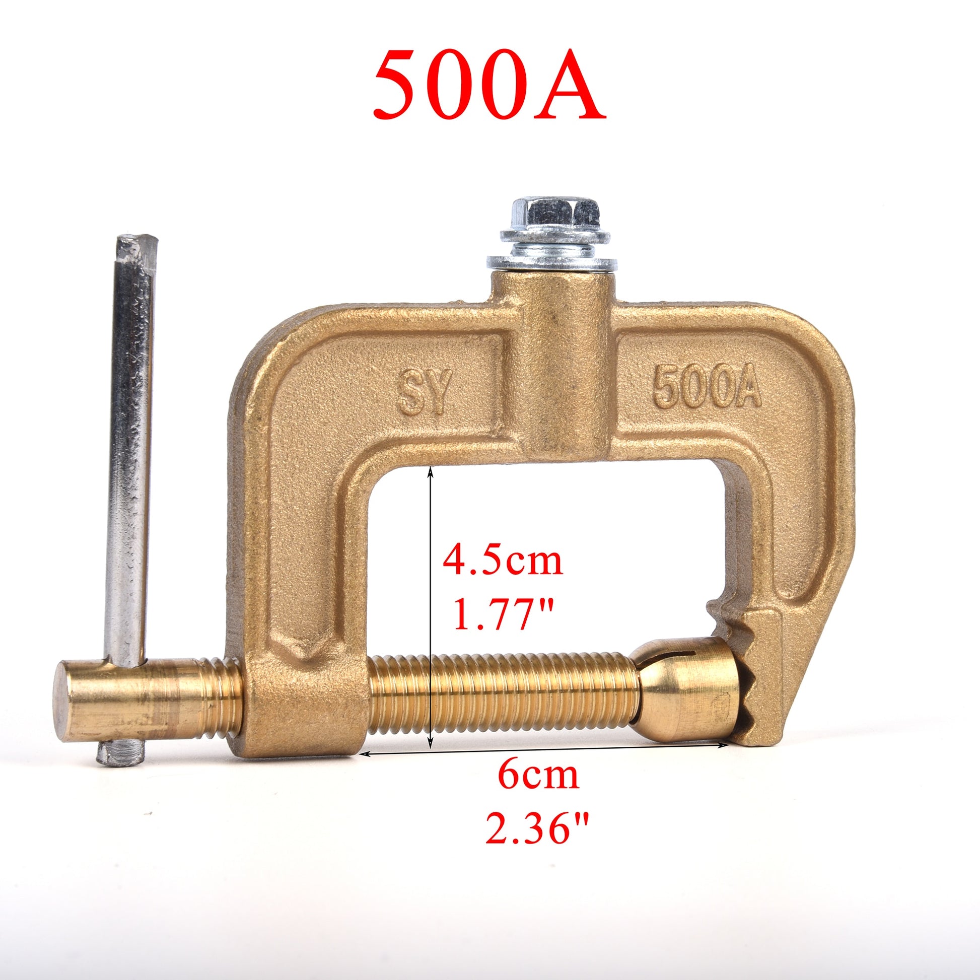 Welding Ground Clamp 260/300/500/600/800/1000A Heavy Duty Brass A/C Type Screw Earth Clip For TIG/MIG/MMA Welding Plasma Machine - KiwisLove