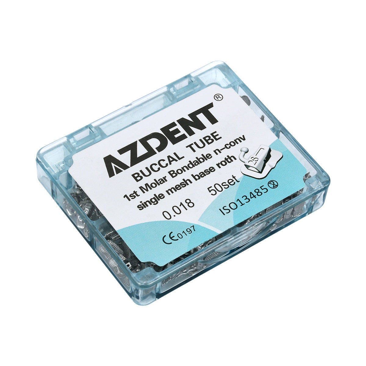 200pcs/Box Azdent Dental Orthodontic Buccal Tube 1st/2nd Molar Bondable N-Convertible Single Mesh Base Roth 0.022 /0.018 - KiwisLove