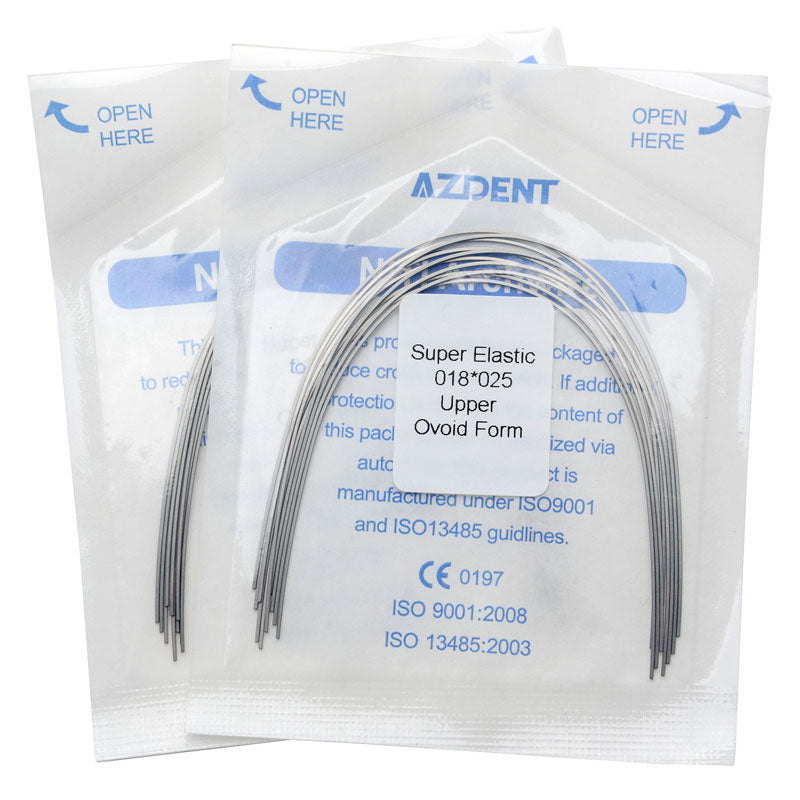 10Pcs/Pack AZDENT Super Elastic NITI Rectangle Arch Wire Dental Othodontics 2 Form Oval Natural - KiwisLove