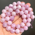 Natural Stone Pink Purple Blue Angelite Morganite Round Beads For Jewelry Jade Beads Making DIY Handmade Bracelet Neckalce 15&#39;&#39; - KiwisLove