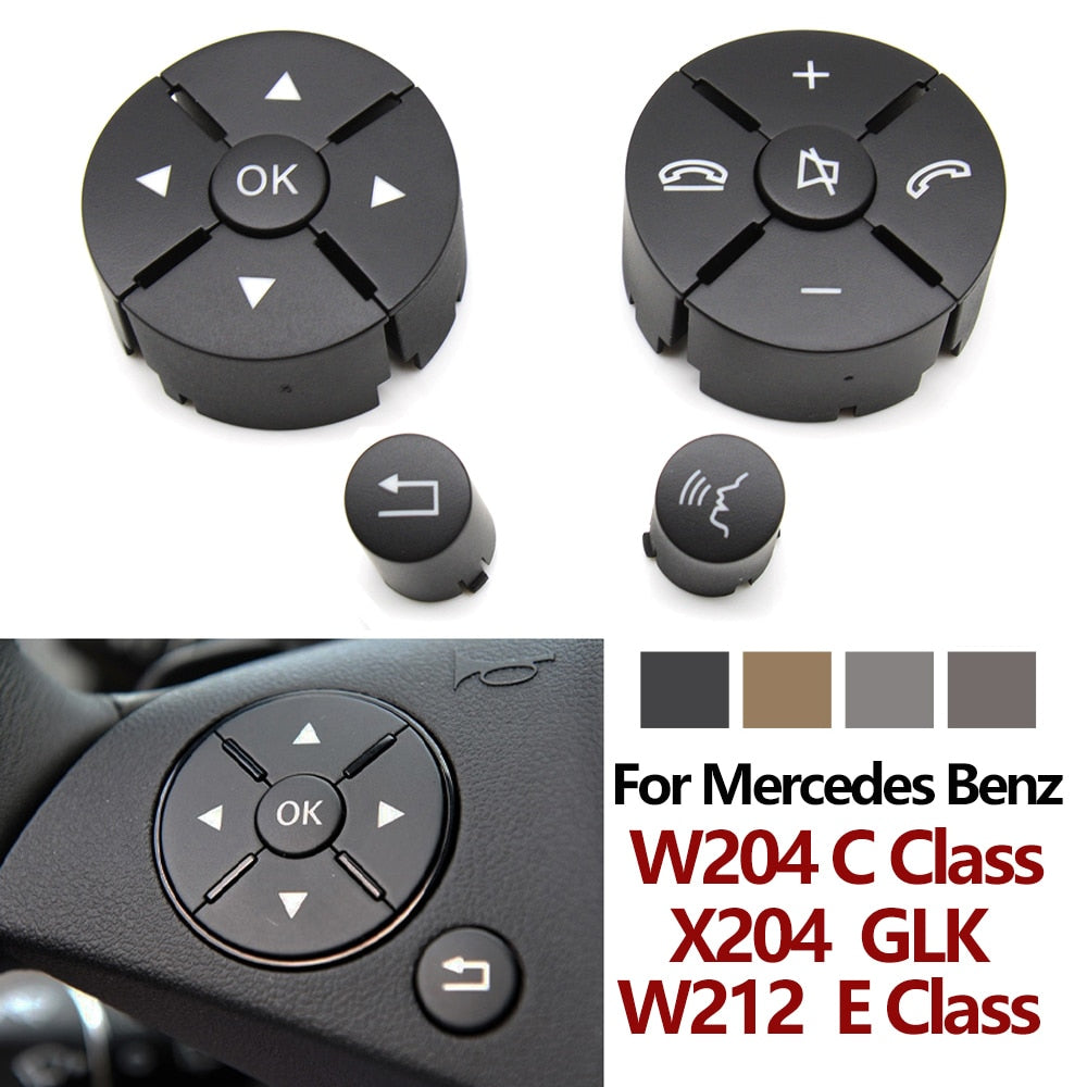 Car Interior Accessory Steering Wheel Control Switch Buttons Replacement For Mercedes Benz 204 C Class GLK X204 E Class W212 - KiwisLove