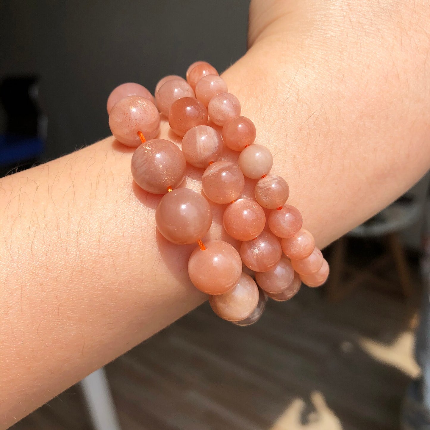 Natural Sunstone Minerals Stone Beads Round Loose Gem Spacer Beads for Jewelry Making DIY Bracelets Necklace 15&#39;&#39; 4 6 8 10 12mm - KiwisLove