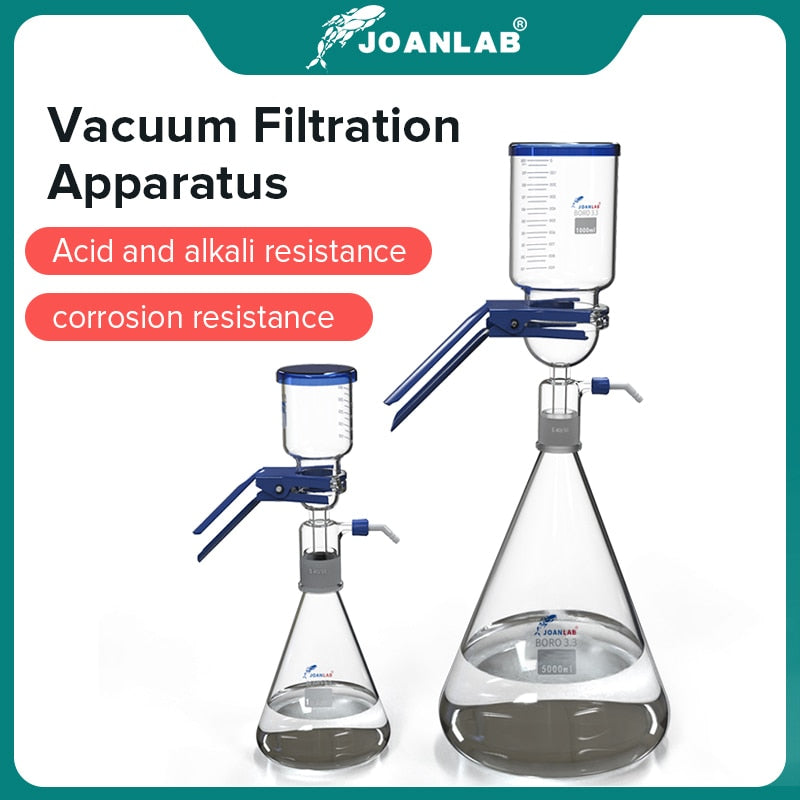 JOANLAB Official Store 1000ml Vacuum Filter Apparatus Laboratory Equipment Glass Filter Sand Core Liquid Solvent Membrane Filter - KiwisLove