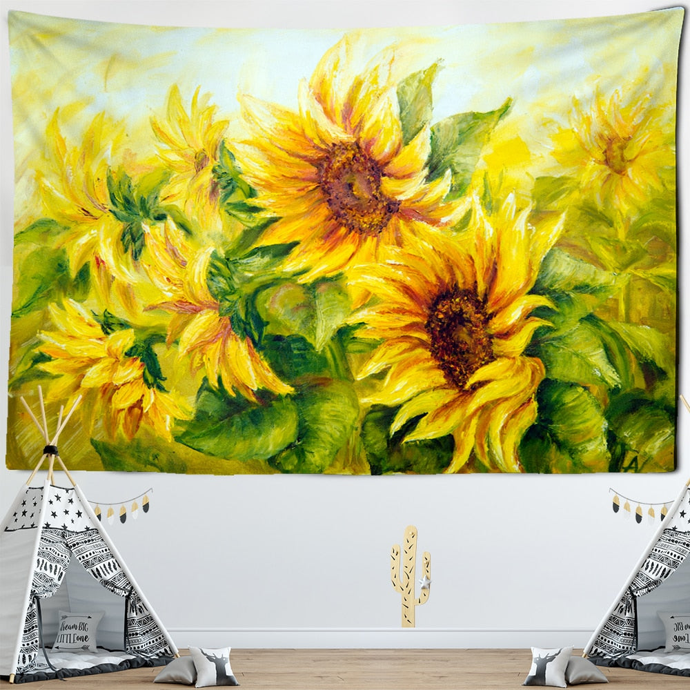 TapestryWallHangingDecorHomeRoomWitchcraftHippieMandalaAstrologyWallpaperBedroomDORMTarot Sun Moon Custom Tapestry Psychedelic - KiwisLove