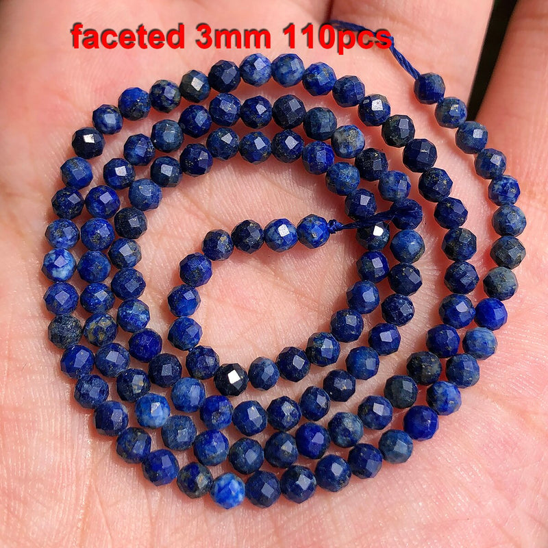 Natural Lapis Lazuli Stone Faceted Column Round Irregular Spacer Beads For Jewelry Making Diy Bracelets Necklace Accessories - KiwisLove