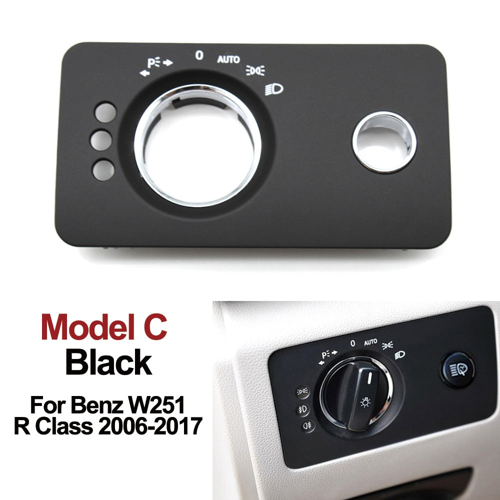 Car Interior Headlight Switch Button Panel Cover Trim Replacement For Mercedes Benz W251 R Class R300 R350 R400 R500 2005-2017 - KiwisLove