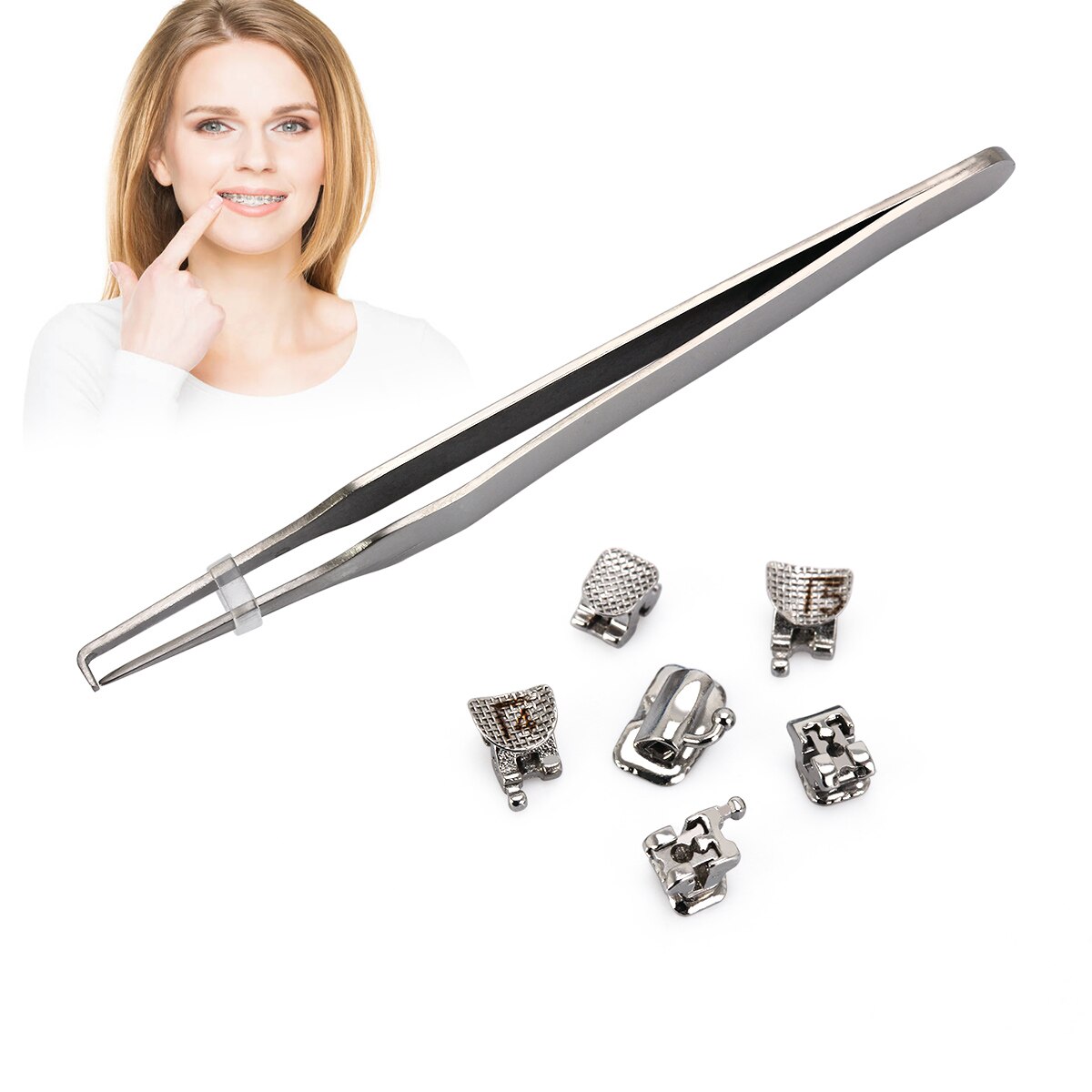 Dental Orthodontic Passive Self Ligating Bracket Roth.022 Hooks 345 with 1st Molar Buccal Tube - KiwisLove