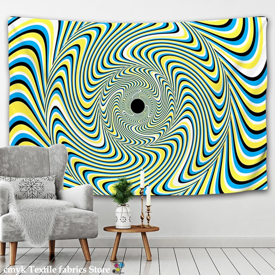 Psychedelic India Mandala Tapestry Wall Hanging Boho Decor Wall Cloth Tapestries Hippie Tapestry Mandala Wall Carpet - KiwisLove