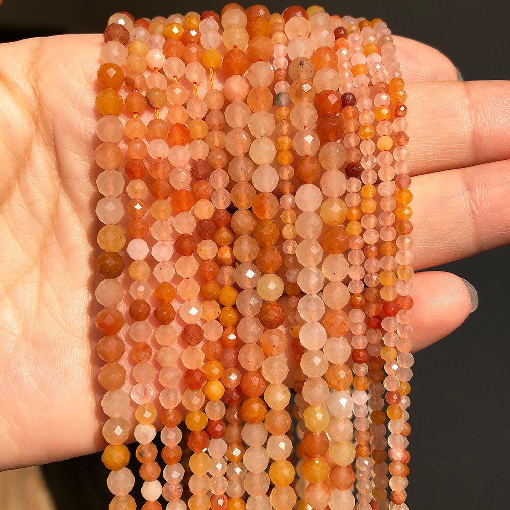 2 3 4mm Faceted Lapis Lazuli Gem Beads Natural Loose Stone Beads for Jewelry Making DIY Bracelet Earrings Accessories 15&#39;&#39;Inches - KiwisLove