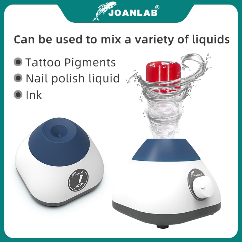 JOANLAB Mini Vortex Mixer Lab Equipment Oscillator Shaker Lab Multifunctional mixer Tattoo Pigment Nail Polish Liquid Ink Mixer - KiwisLove