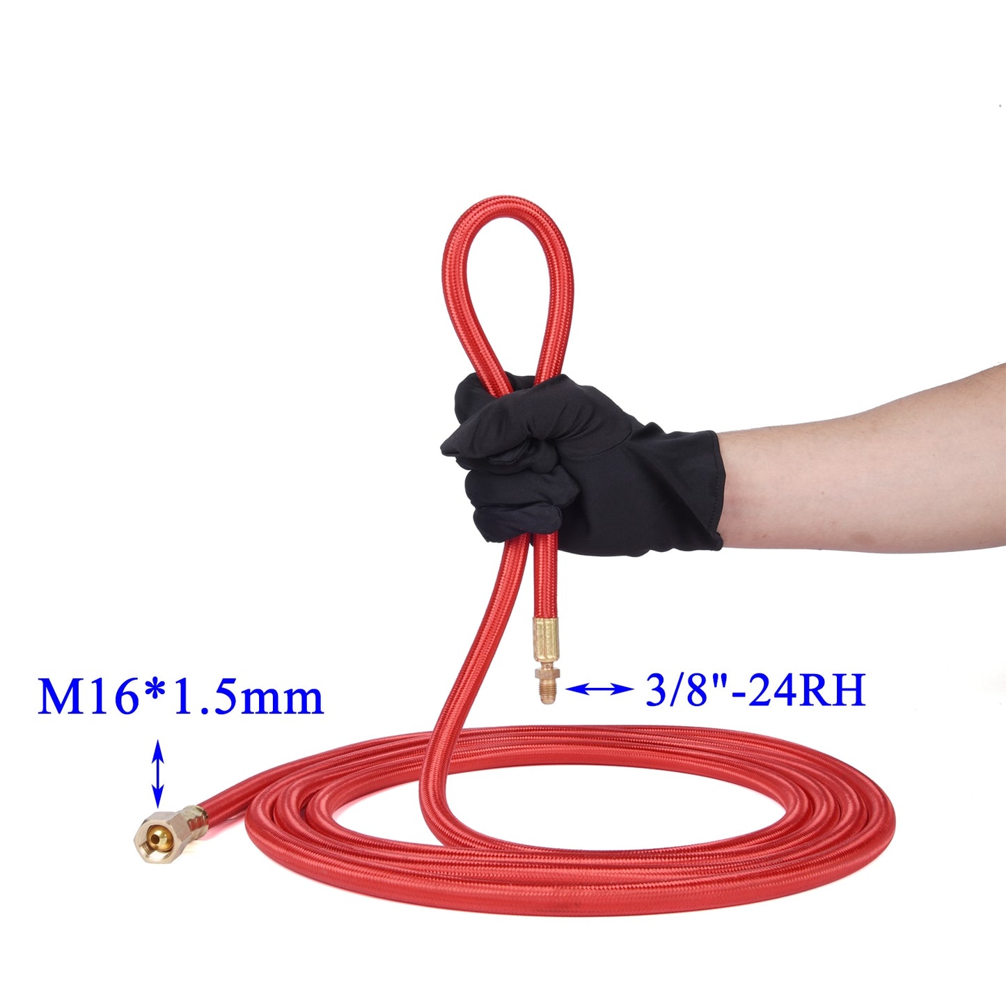 4M/13ft 7.8M/25.6ft WP17F 17FV TIG Welding Torch Soft Hose Cable Wires M16*1.5mm - KiwisLove