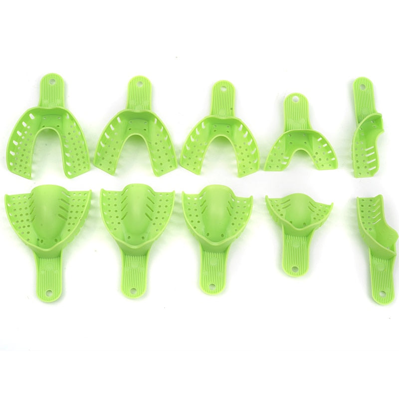 10Pcs/Set Dental Plastic Tray Without Mesh Dentist Tools Dentistry Lab Material Teeth Holder - KiwisLove