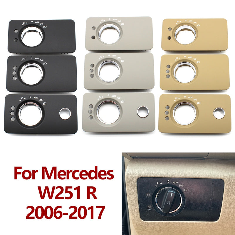 Car Headlight Switch Button Headlamp Cover Trim For Mercedes Benz W251R Class R300 R350 R400 R500 2005-2017 - KiwisLove