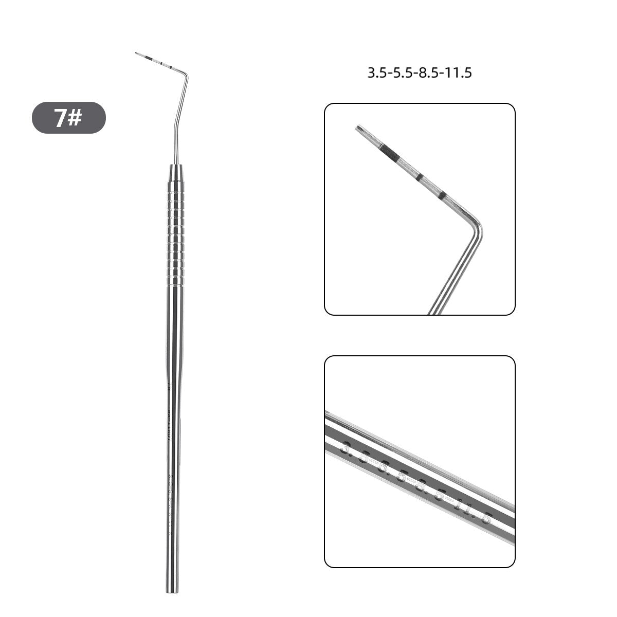 1 PC AZDENT Dental Stainless Steel Periodontal Probe With Scaler Explorer Instrument Tool Endodontic Equipment Material - KiwisLove