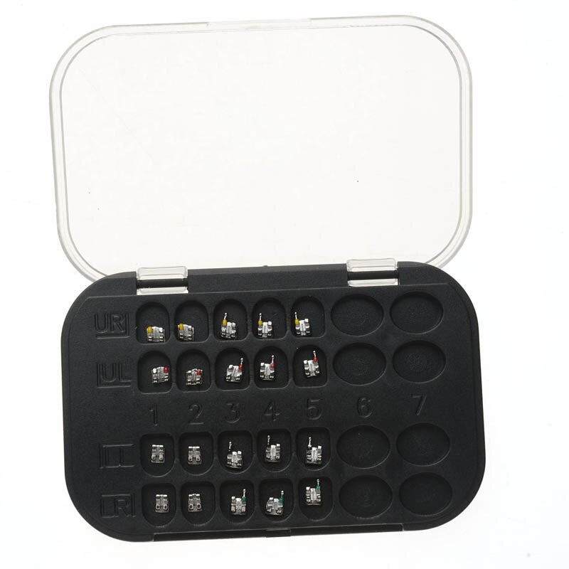 AZDENT 5 Packs Orthodontic Metal Monoblock Bracket Mini MIM Roth/MBT 0.022 U/L 5*5 345 Hooks - KiwisLove