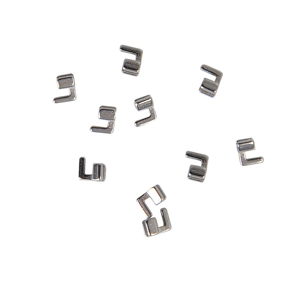 10Pcs/Pack Dental Crimpable Hooks Cross Tube Long Short Right/Left Stainless Steel Fixed on the Arch Wires - KiwisLove