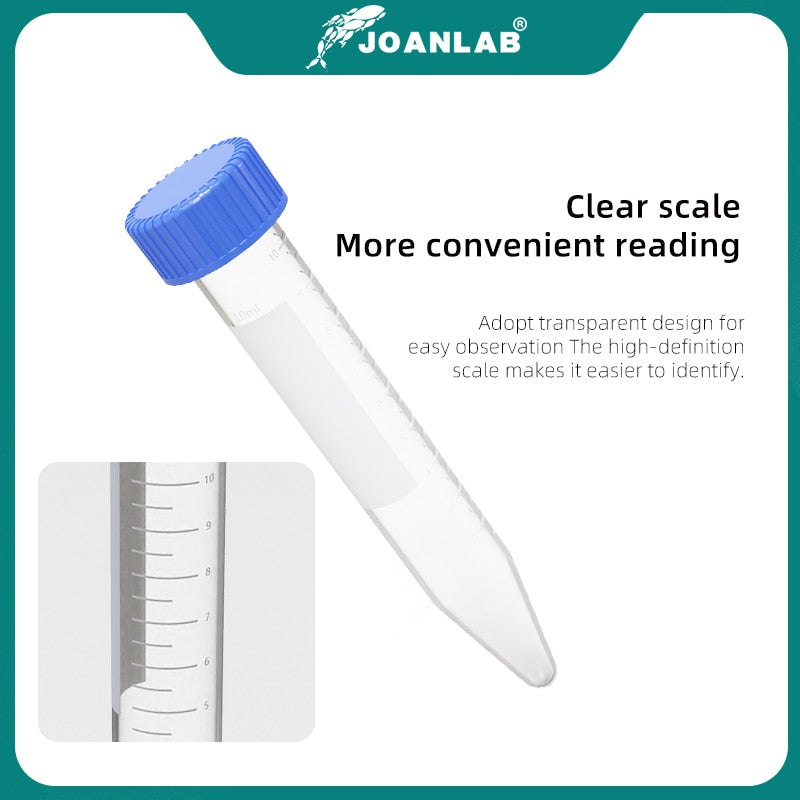 JOANLAB Plastic centrifuge tube 0.2 ml 0.5 ml 1.5 ml 2 ml 10 ml 15 ml 50ml micro scale pcr tube prp tube Lab equipment test tube - KiwisLove