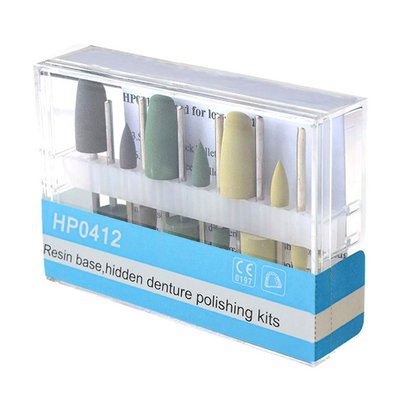 Azdent Dental Polishing Burs Resin Base Acrylic Invisible Denture Silicone Grinding Heads - KiwisLove