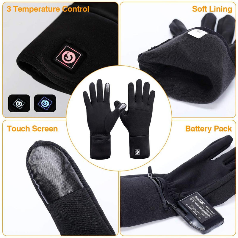 Liner Heated Gloves Winter Warm Skiing Gloves Outdoor Sports Motorcycling - KiwisLove