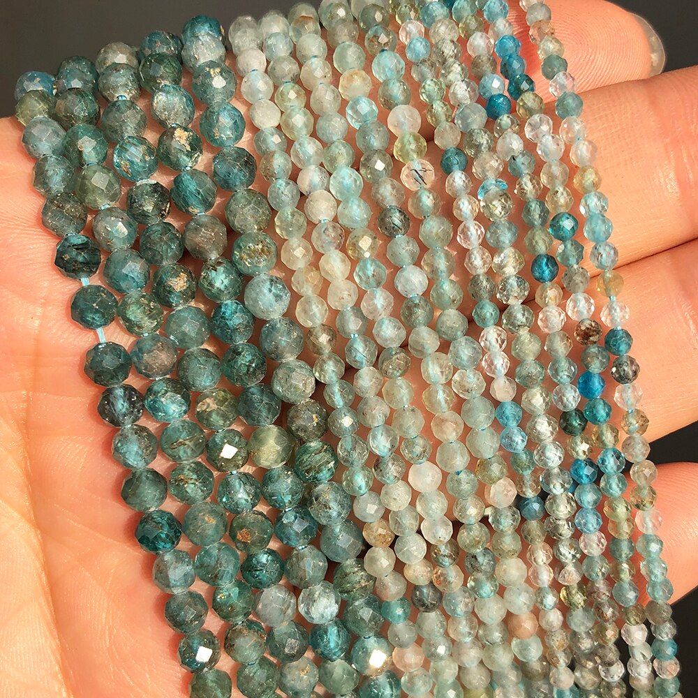 2 3 4mm Faceted Lapis Lazuli Gem Beads Natural Loose Stone Beads for Jewelry Making DIY Bracelet Earrings Accessories 15&#39;&#39;Inches - KiwisLove