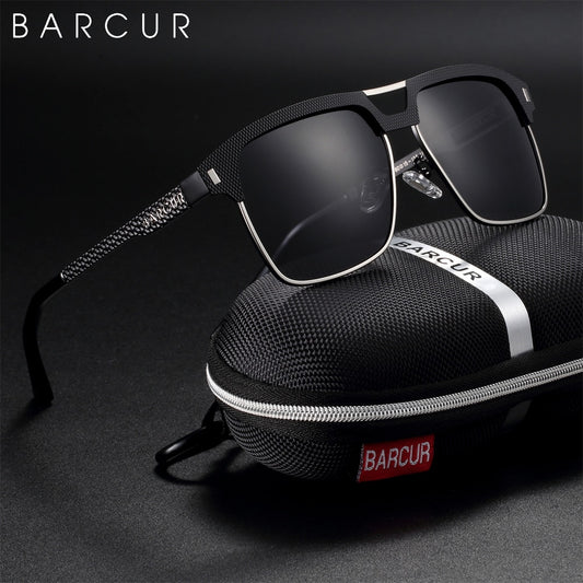 BARCUR Original Design Polarized Sunglasses Men Sun Glasses for Men Driving Square Eyeglasses Sport Glasses - KiwisLove