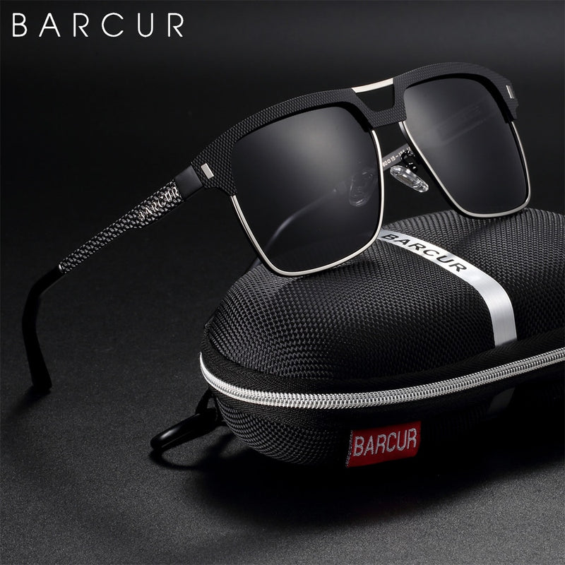 BARCUR Original Design Polarized Sunglasses Men Sun Glasses for Men Driving Square Eyeglasses Sport Glasses - KiwisLove