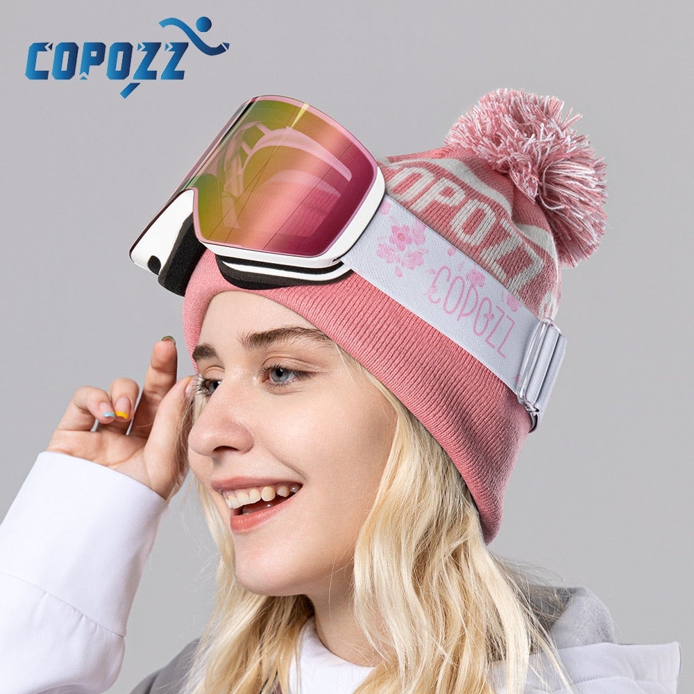 COPOZZ OTG Magnetic Ski Goggle Snowboard Mask For Men Women Personalized Eyewear Cylindrical UV400 Protection Snow Glasses Adult - KiwisLove
