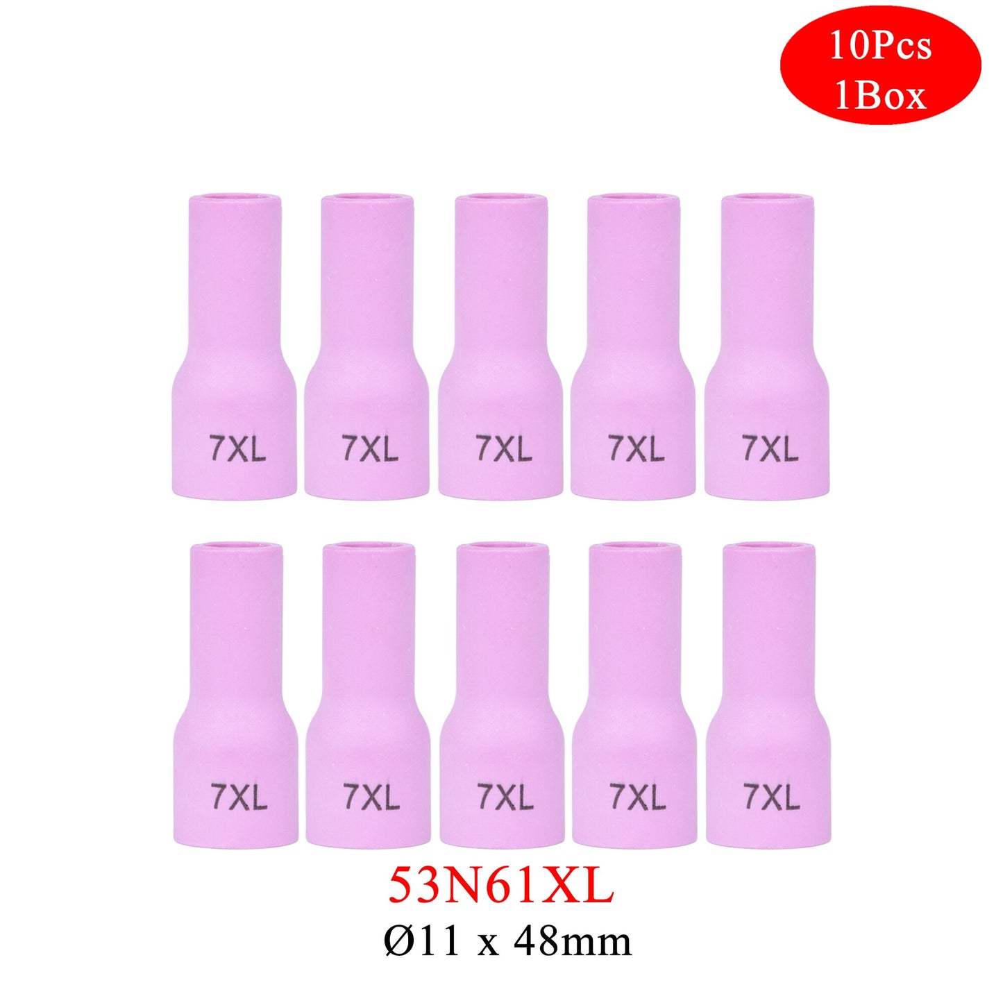 10PCs Per Box 48mm 53N58XL 53N59XL 53N60XL 53N61XL Alumina Nozzles For TIG WP9/17/18/20/25/26 Welding Torch Accessories - KiwisLove