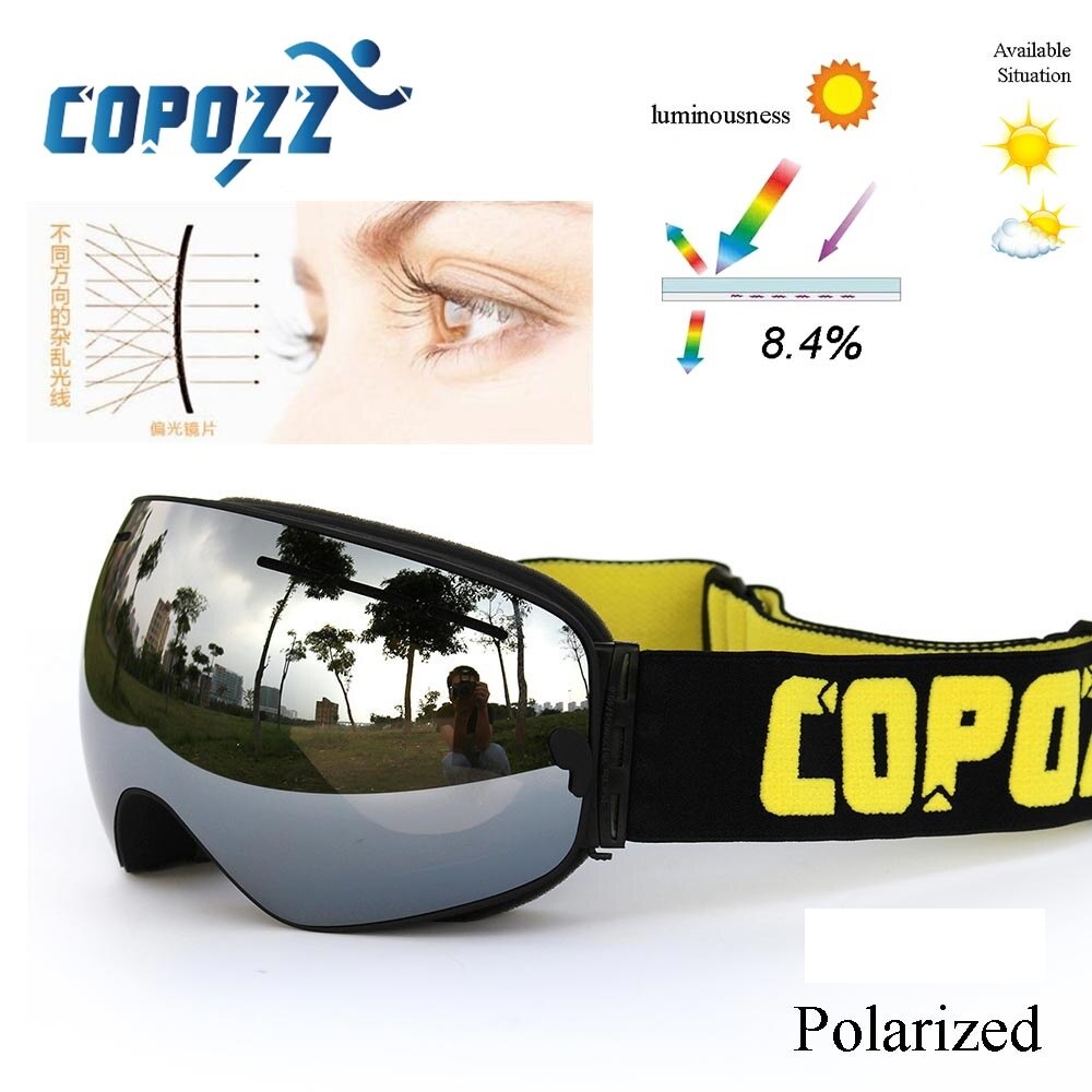 COPOZZ Brand Skiing Goggles Men Women Snowboard Goggles Glasses for Skiing UV400 Protection Snow Ski Glasses Anti-fog Ski Mask - KiwisLove