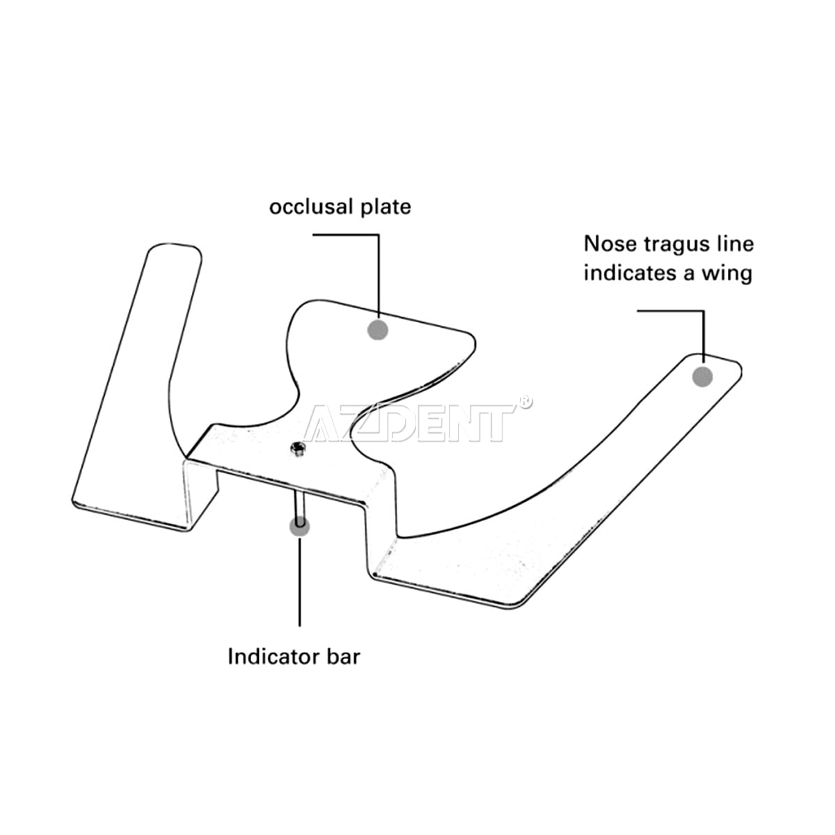 Dental Orthodontic 3D Occlusal Maxillary Casting Jaw Fox Plane Plate Complete Denture Aluminum Alloy 3 Dimensional - KiwisLove