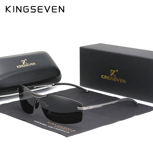 KINGSEVEN Updated Aluminum Photochromc Sunglasses Men Polarized Driving Chameleon Glasses Male Change Color Sun Glasses Eyewear - KiwisLove