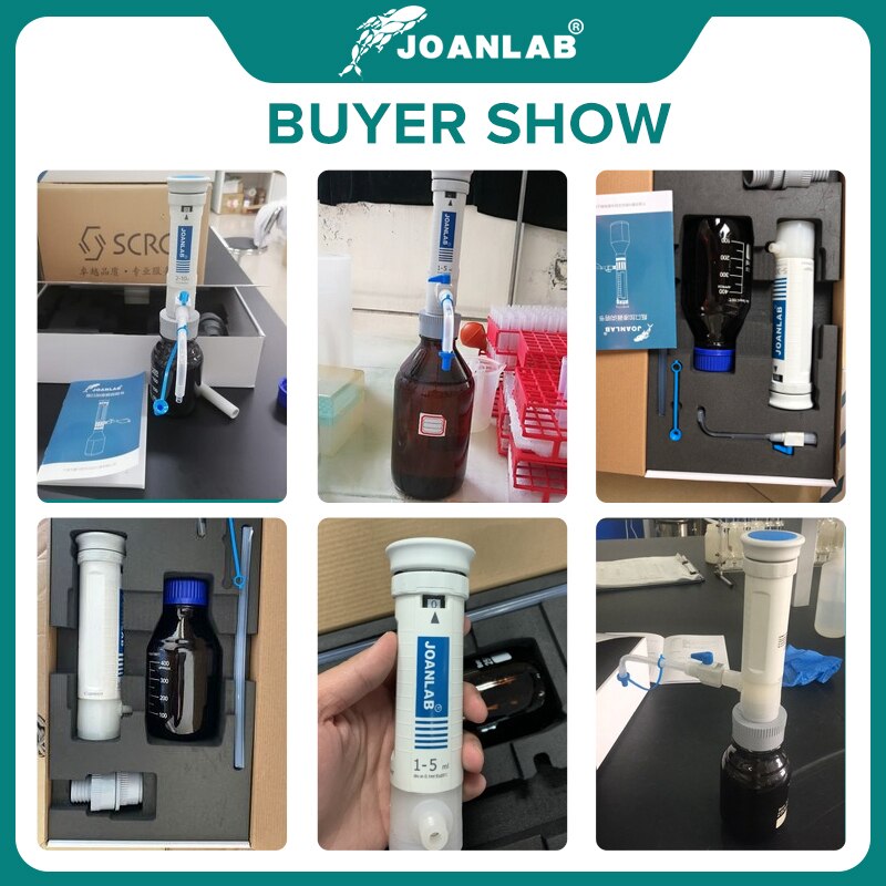 JOANLAB Official Store Bottle Top Dispenser Adjustable Quantitative Laboratory Dispenser Autoclavable Lab Equipment With Bottle - KiwisLove
