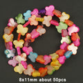 Natural Shell Beads Multicolor Mother of Pearl Love Star Cross Loose Spacer Beads for Jewelry Making DIY Bracelet Accessories - KiwisLove