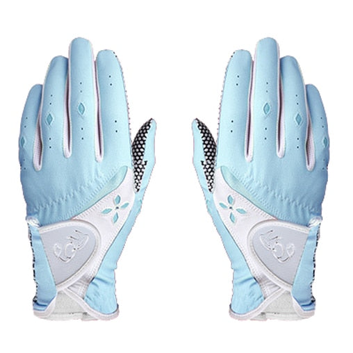 2pcs PGM Women Golf Gloves Top Soft Breathable PU Leather Golf with Non-Slip Particle Outdoor Sports Wholesale Golf Accessories - KiwisLove