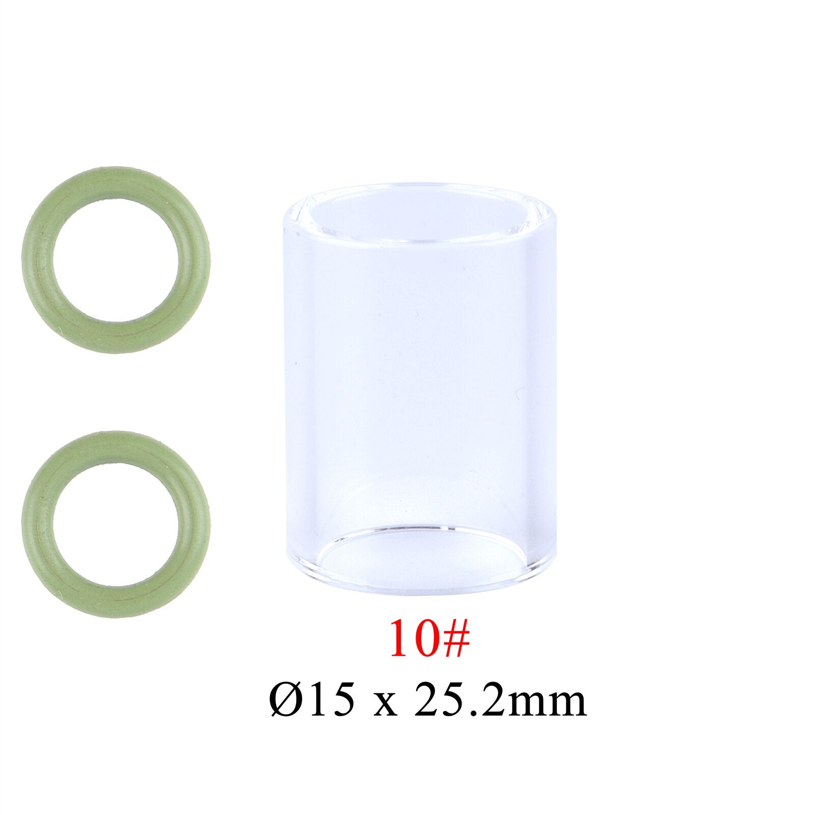 TIG High Temperature Glass Cups Visualize Glass Cup Temperature Resistant O-rings For WP9/17/18/20/26 Stubby Gas Lens Consumable - KiwisLove