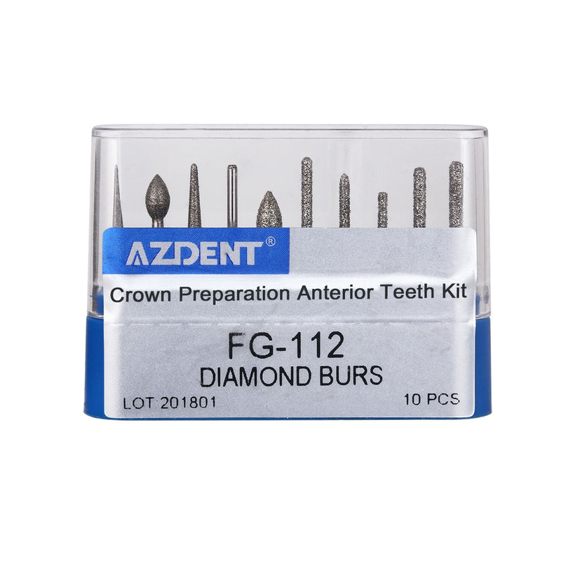 AZDENT Dia.1.6mm Dental Diamond Burs Drills High Speed Handpiece Polishing Tools - KiwisLove