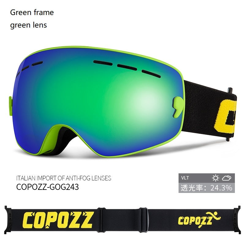 COPOZZ Kids Ski Goggles Small Size for Children Double UV400 anti-fog mask glasses skiing Girls Boys Snowboard goggles GOG-243 - KiwisLove