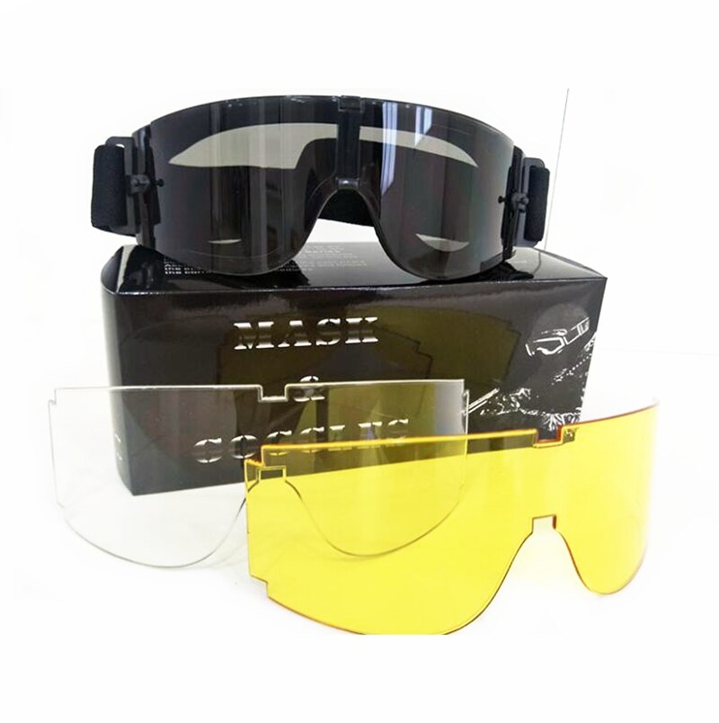 2022 New Hiking Cycling Sun Glasses X800 Tactical Windproof Anti-frog Hunting Goggles 3 Color Lens - KiwisLove