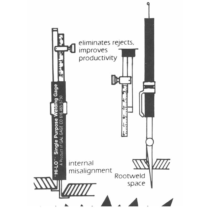 Internal single purpose HI-LO welding gage gauge Root gap Standard Inch reading - KiwisLove
