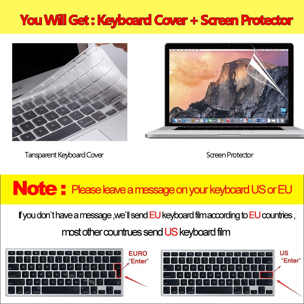 Laptop Case for Macbook  A1425 A1502 Pro 13 Late2012 2013 2014 early 2015 - KiwisLove