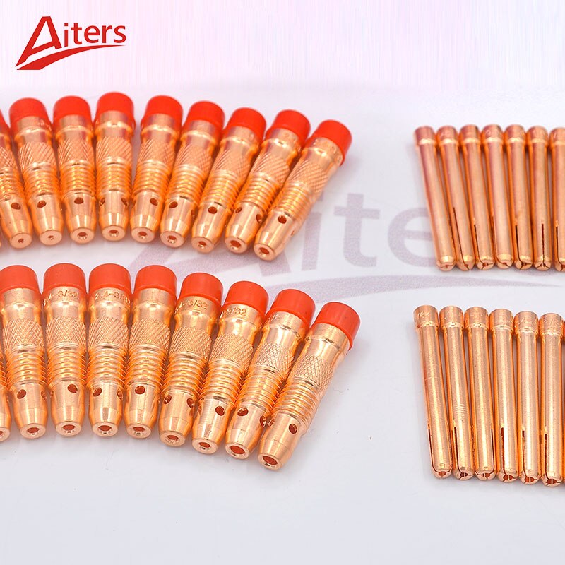 TIG 62PCS for WP17/18/26 kit Alumina Ceramic Nozzle Cup with Collets Back Cap and Collet bodies Welding Accessories - KiwisLove