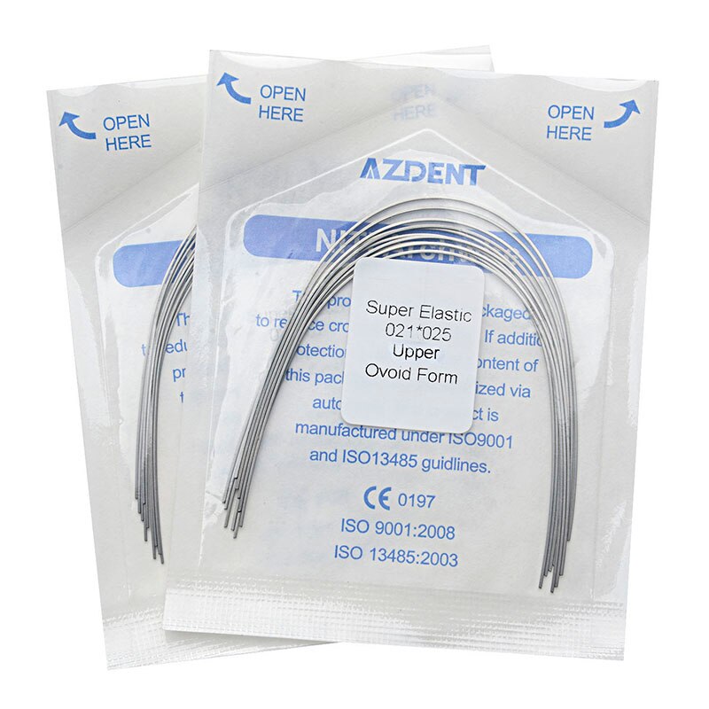 10Pcs/Pack AZDENT Super Elastic NITI Rectangle Arch Wire Dental Othodontics 2 Form Oval Natural - KiwisLove