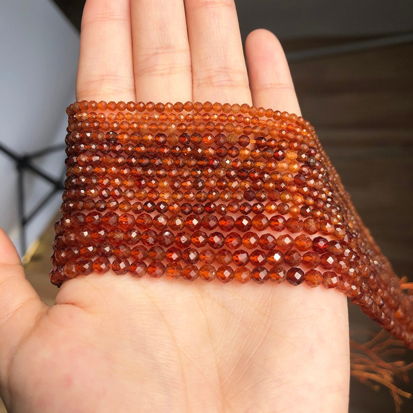 Natural Stone Faceted Coffee Quartz Crystal Small Beads for Jewelry DIY 2 3 4mm Round Beads Making Bracelet Accessories 15&#39;&#39; - KiwisLove